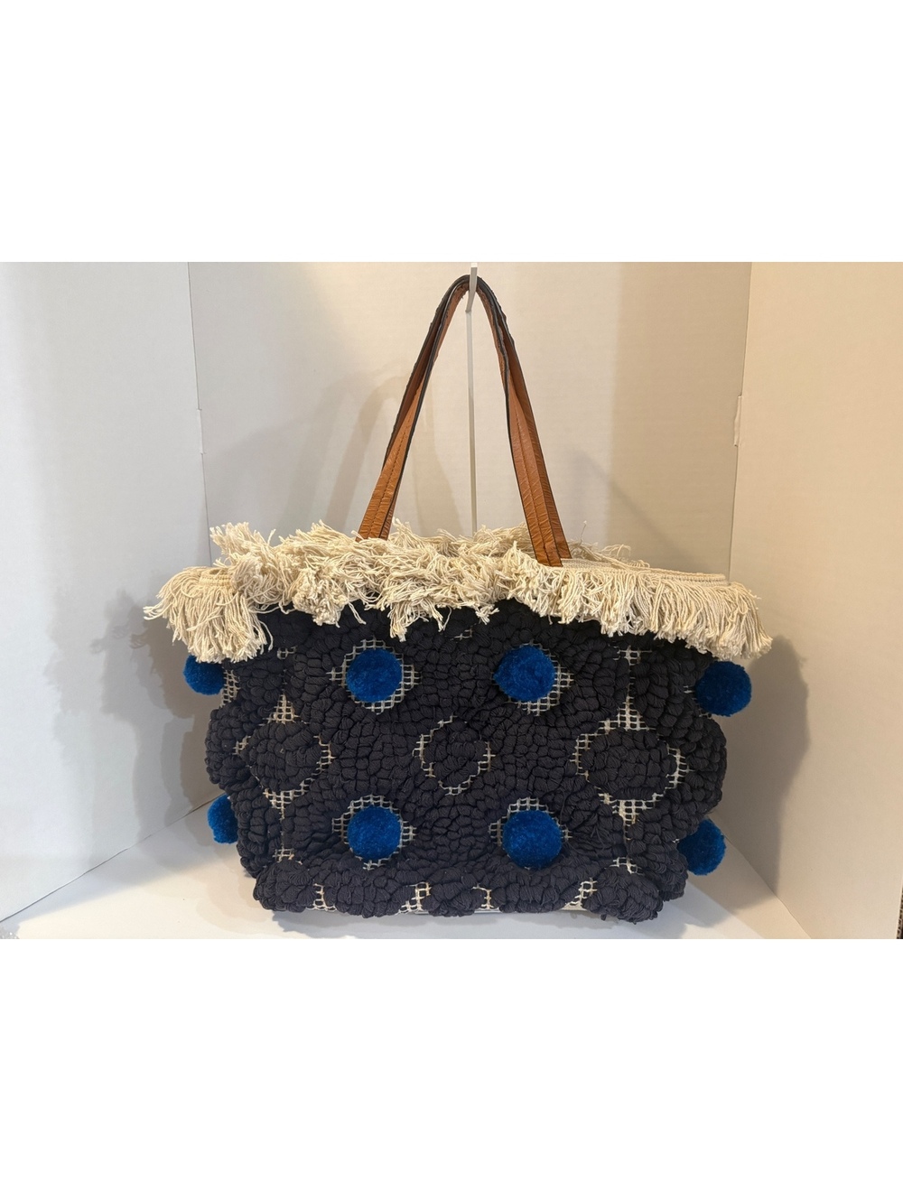 Tory Burch fringed woven tote bag